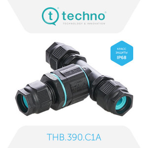 THB.390.C1A, разъем линейный тройник, TEETUBE IP68 THB.390.C1A, разъем линейный тройник, TEETUBE IP68