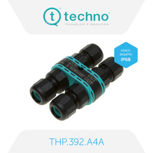 THP.392.A4A, разъем линейный прямой, TEETUBE IP68