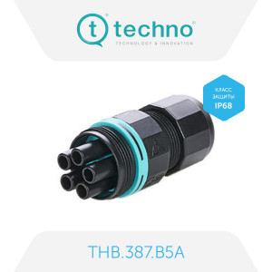 THB.387.B5A, розетка кабельная, TEEPLUG IP68