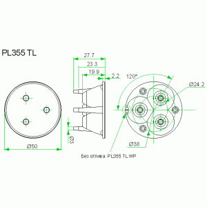 PL355-40TL-triple 40 deg./ lens EDIX
