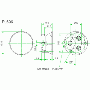 PL606-40-mini tripl 40 deg./ lens EDIX PL606-40-mini tripl 40 deg./ lens EDIX
