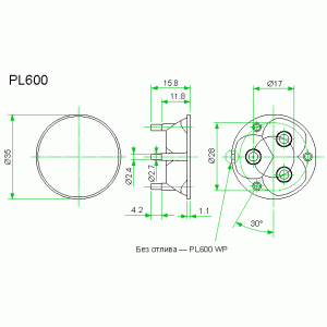 PL600-25-mini tripl 25 deg./ lens LUXEON PL600-25-mini tripl 25 deg./ lens LUXEON