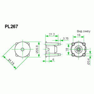 PL267-25 25 deg./ lens P3,P4 PL267-25 25 deg./ lens P3,P4
