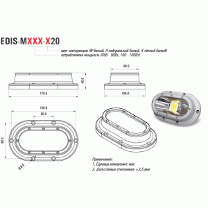 модуль EDIS-M050-W20, 50W, W модуль EDIS-M050-W20, 50W, W